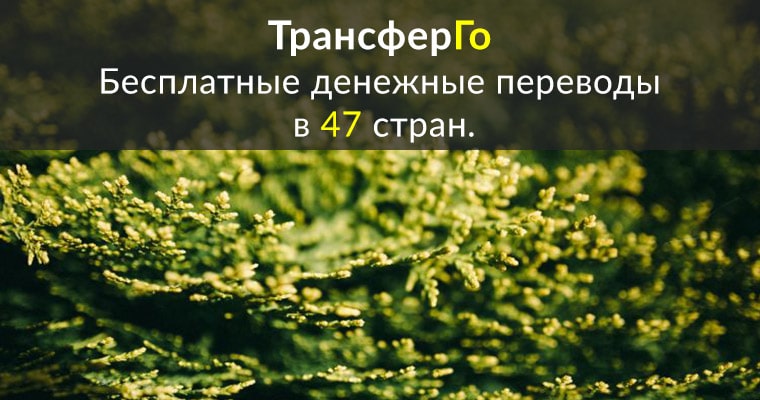 Бесплатный денежный перевод